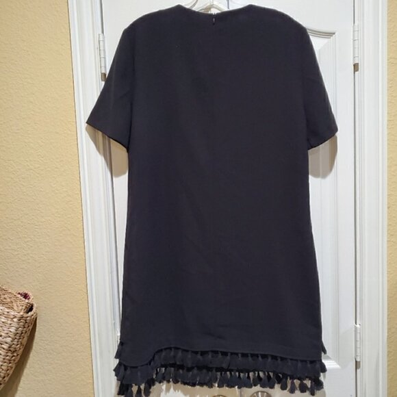 ZARA  Black Tassel Shift Dress - Picture 4 of 4
